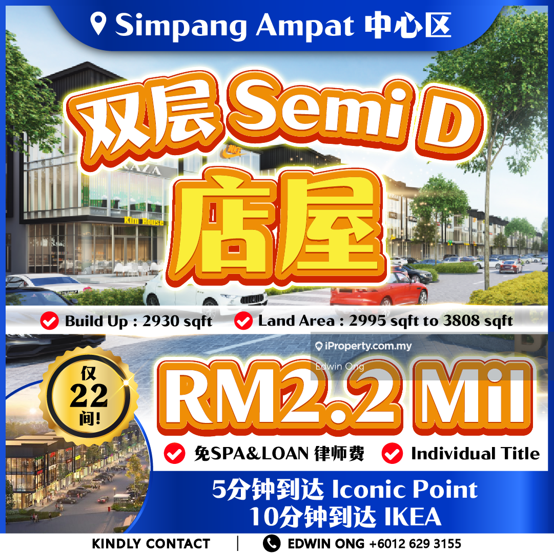 New double storey semi detached shoplot for sale