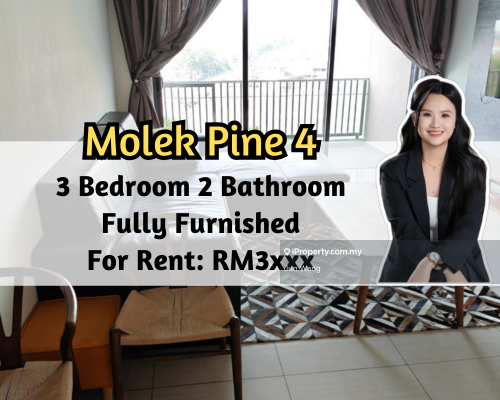 Molek Pine 4, 3 Bedroom 2 Bathroom, Fully Furnished, New Painted