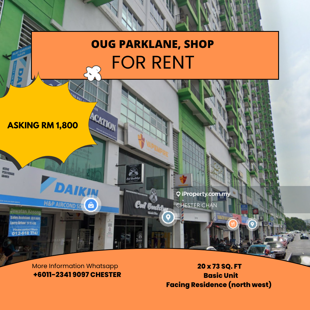 Shop Lot OUG Parklane Old Klang Road (shop) for rent