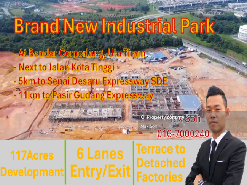 Brand New Industrial Park @ Bandar Cemerlang, Ulu Tiram, Johor