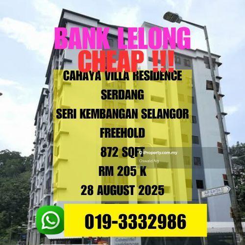 Bank Lelong Freehold Cahaya Villa Residence Serdang Seri Kembangan