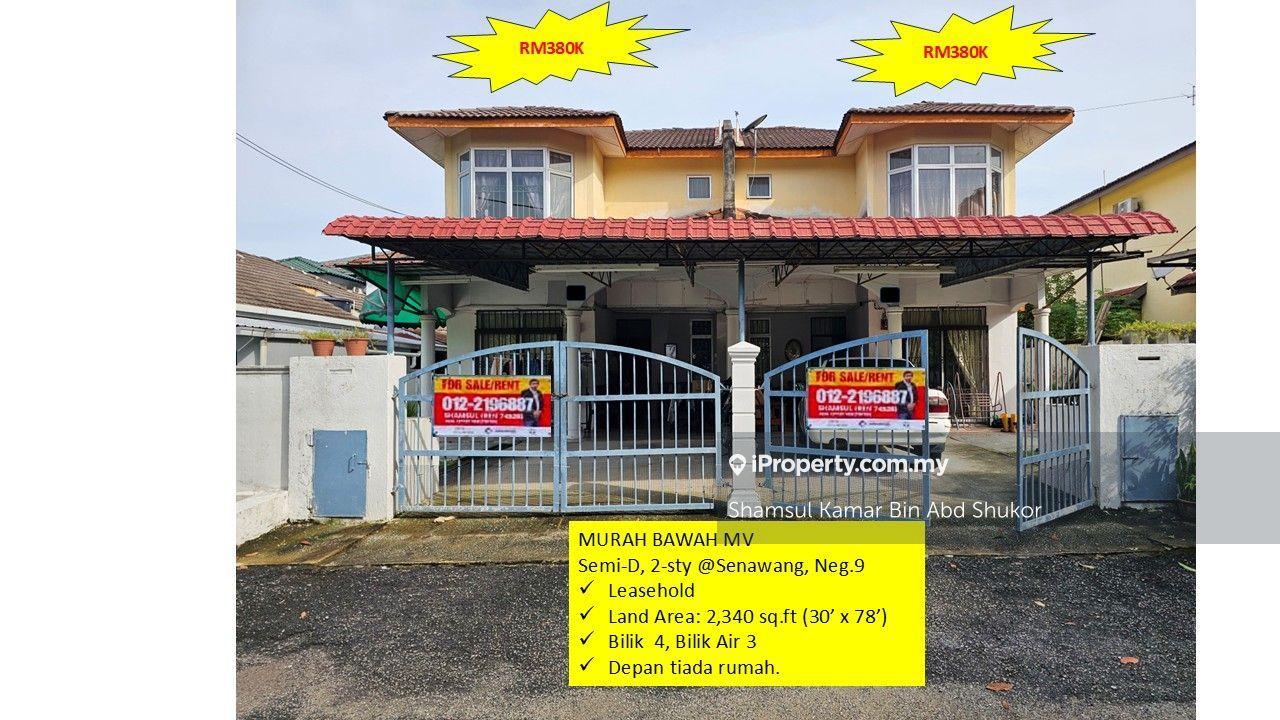 Below Market Value, 2-sty Semi-D at Senawang, Neg 9