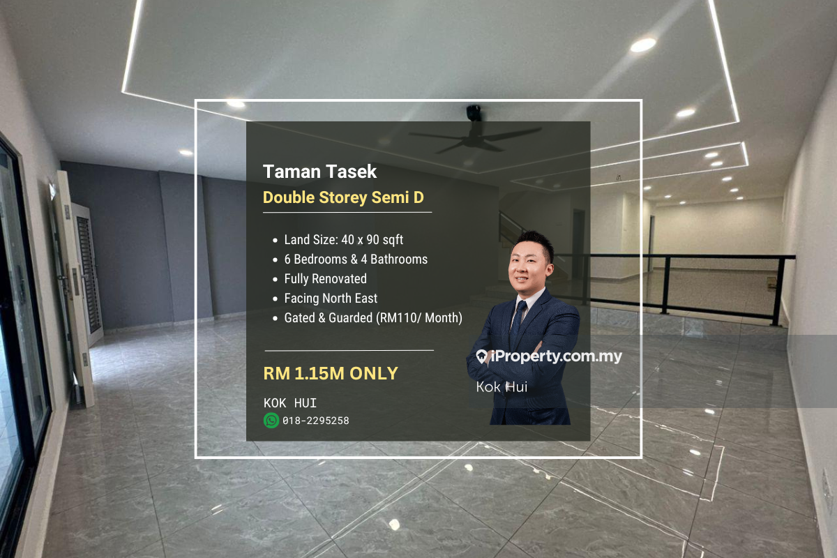 Double Storey Semi D @ Taman Tasek Fully Renovated For Sale!! Near Ciq