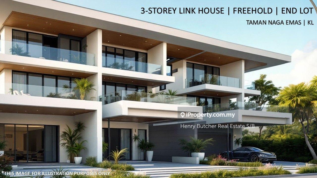 End Lot 3 Storey Freehold Link House at Tmn Naga Emas, Sri Petaling