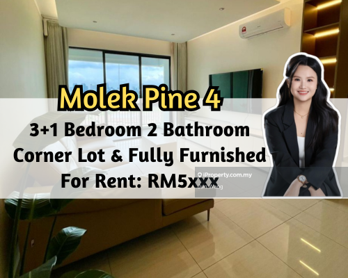 Molek Pine 4, 3 plus 1 Bedroom, Fully Furnish, Corner Luxury Apartment