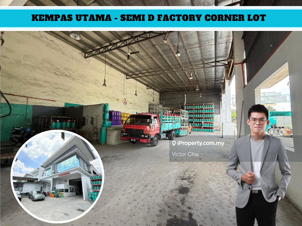 Cheap Kempas Utama Industrial Park Semi-D Only Rm3.98mil