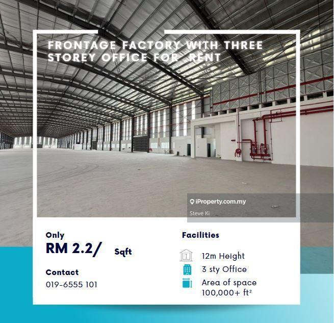 Brand New Facing frontage mainroad Telok Panglima Factory For Rent