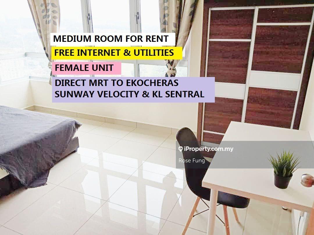 Female Unit Fully Furnished Medium Room For Rent