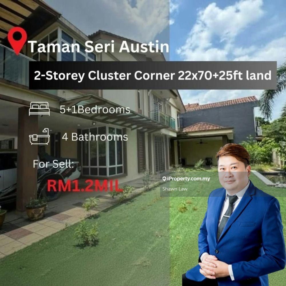 Taman seri austin cluster corner lot for sale