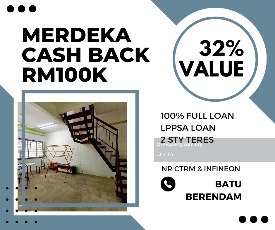 Cash Back rm80k Below Value 25% Full Loan Teres Merdeka Batu Berendam