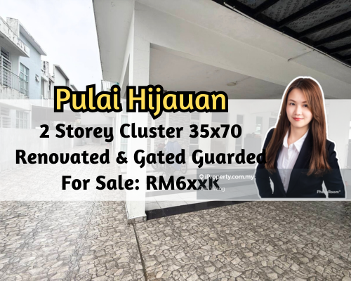 Pulai Hijauan, 2 Storey Cluster 35x70, Renovated, Gated Guarded, 4 Bed