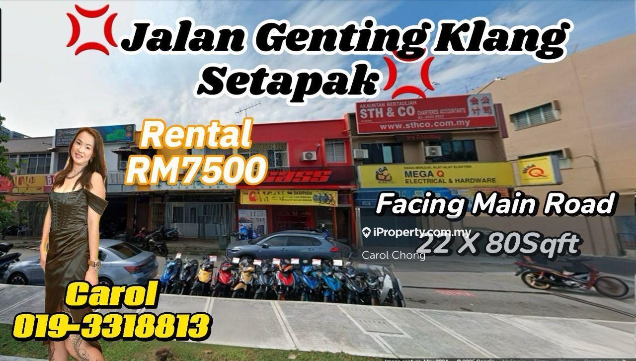 Setapak Jalan Genting Klang Shop For Rent 