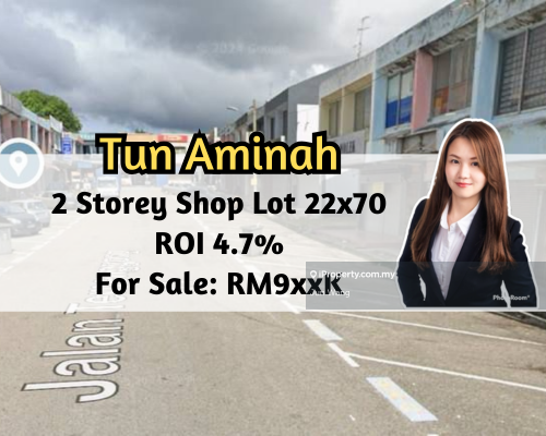 Taman Ungku Tun Aminah 2 Storey Shop Lot 22x70, ROI 4.7%, Intermediate