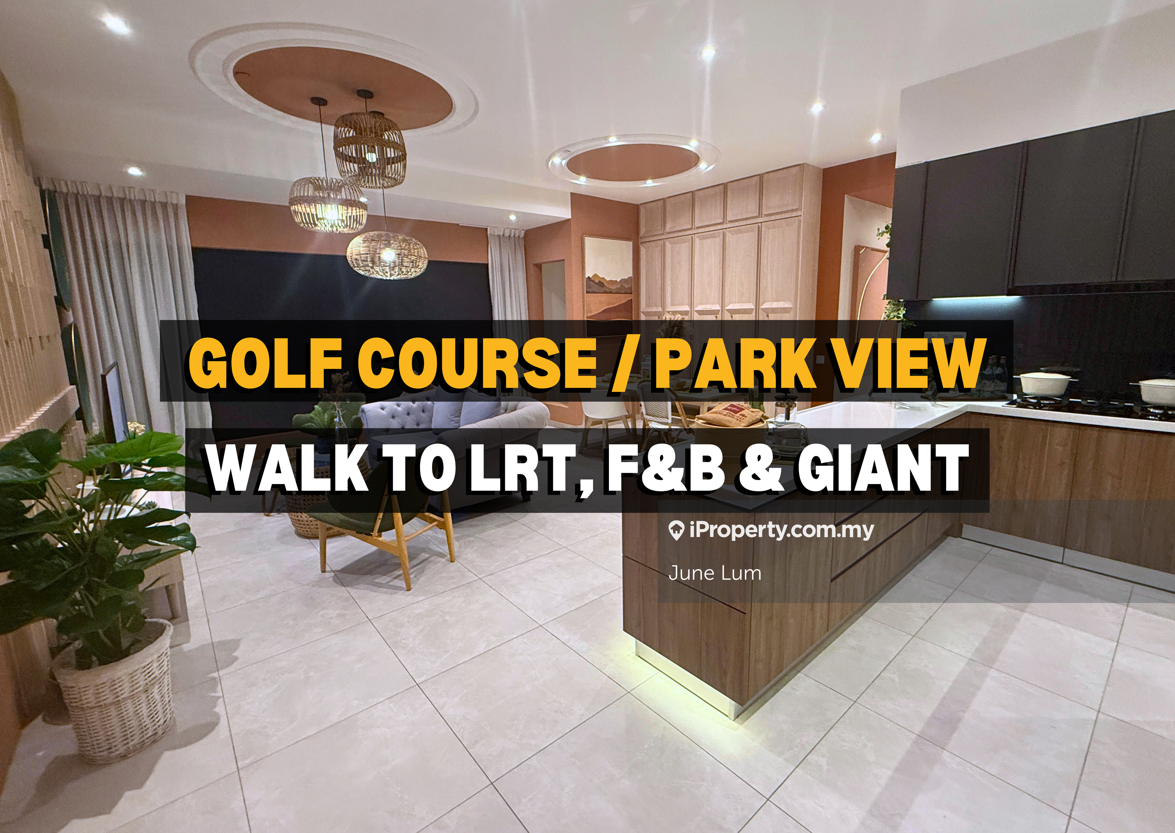 Big Layout facing Golf Course/Park- 5 Min walk to LRT, Park & Retails!