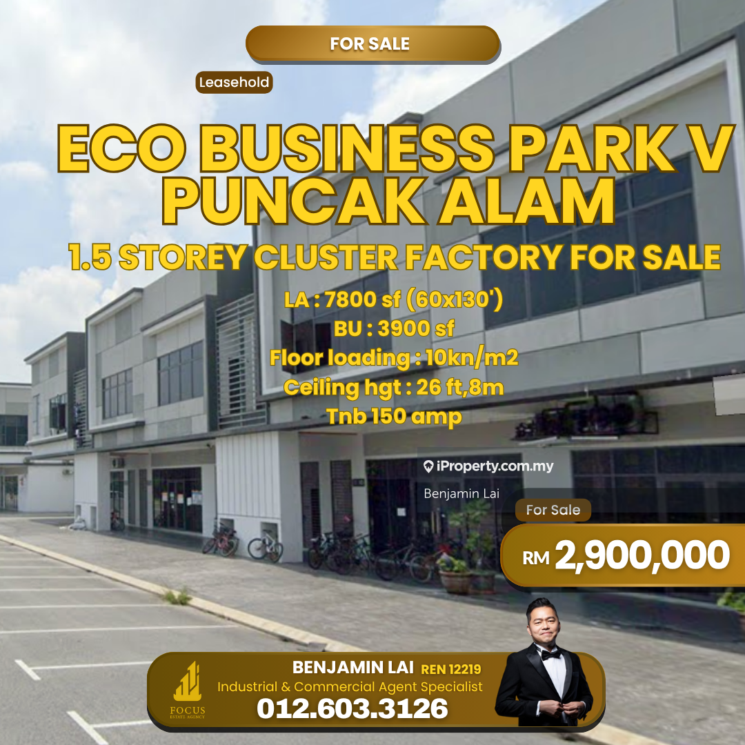 Eco business park V Puncak Alam 1.5 Storey Factory For Sale