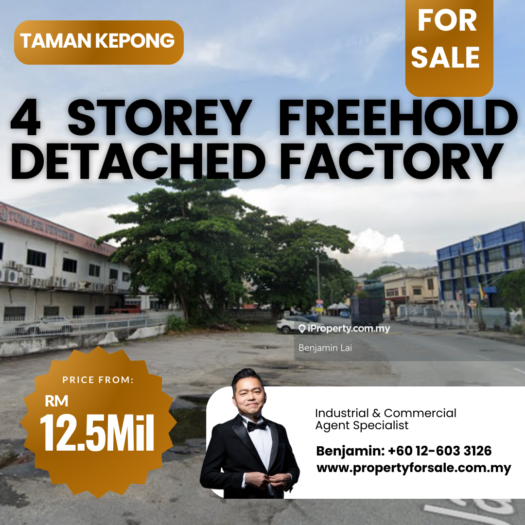 Taman Kepong 4 Storey Freehold Detached Factory For Sale