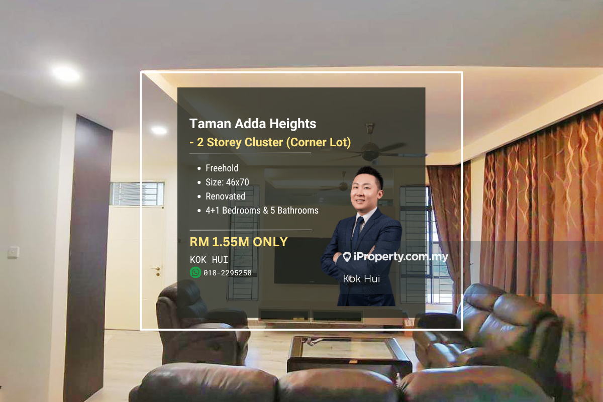 Adda Heights Double Storey Cluster Corner Lot For Sale!!