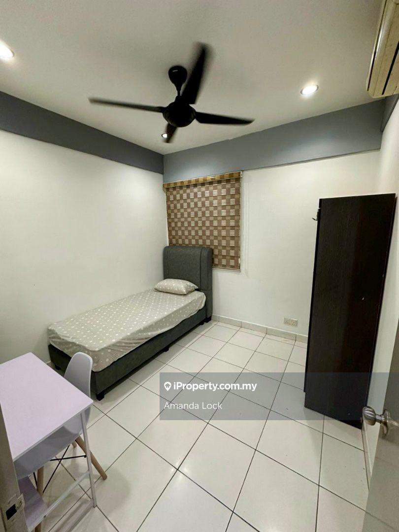 Single Bed Room with Curtain First Residence Kepong