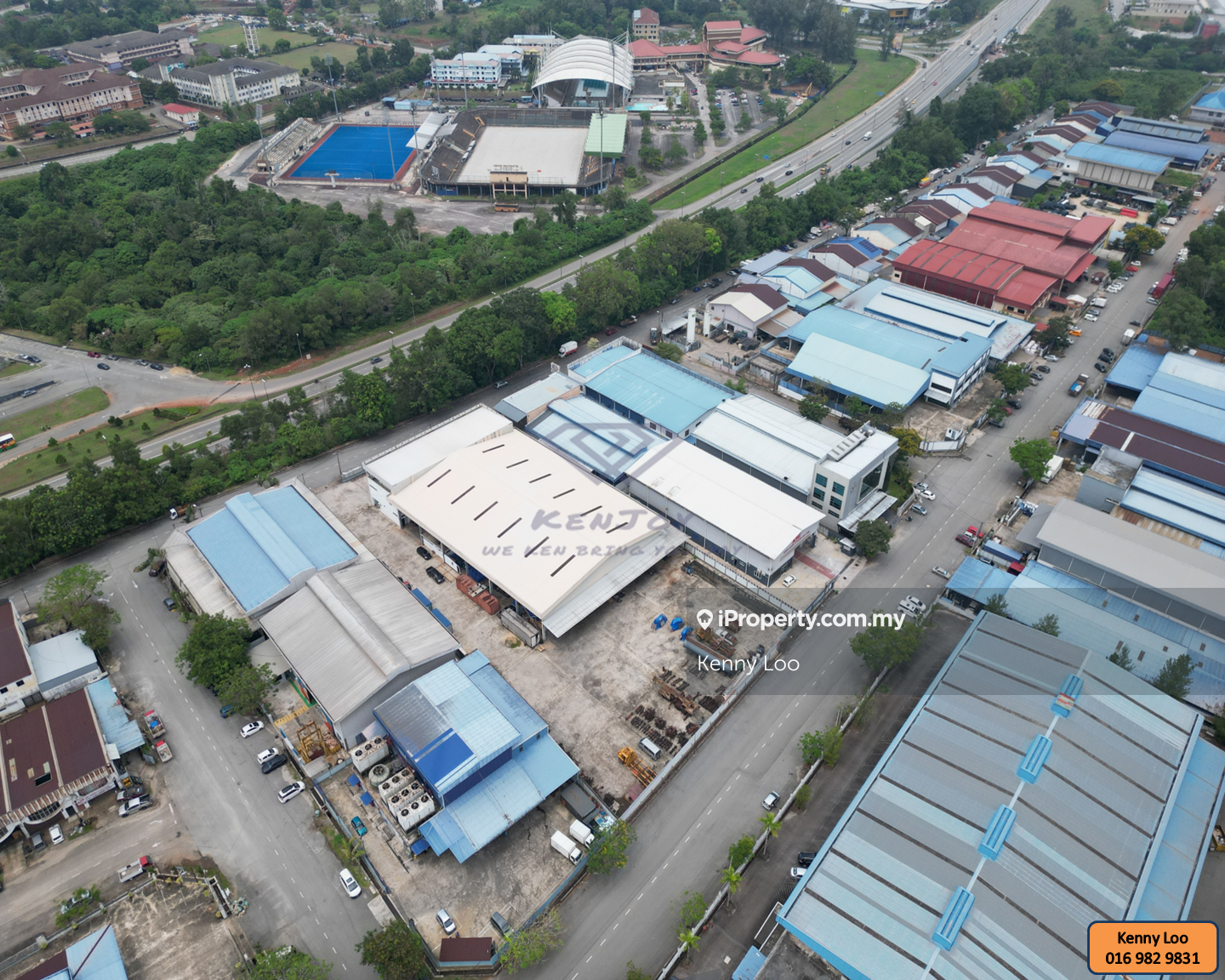 Big Indera Mahkota 14 Bangalow Industrial Factory with 2 Story Office
