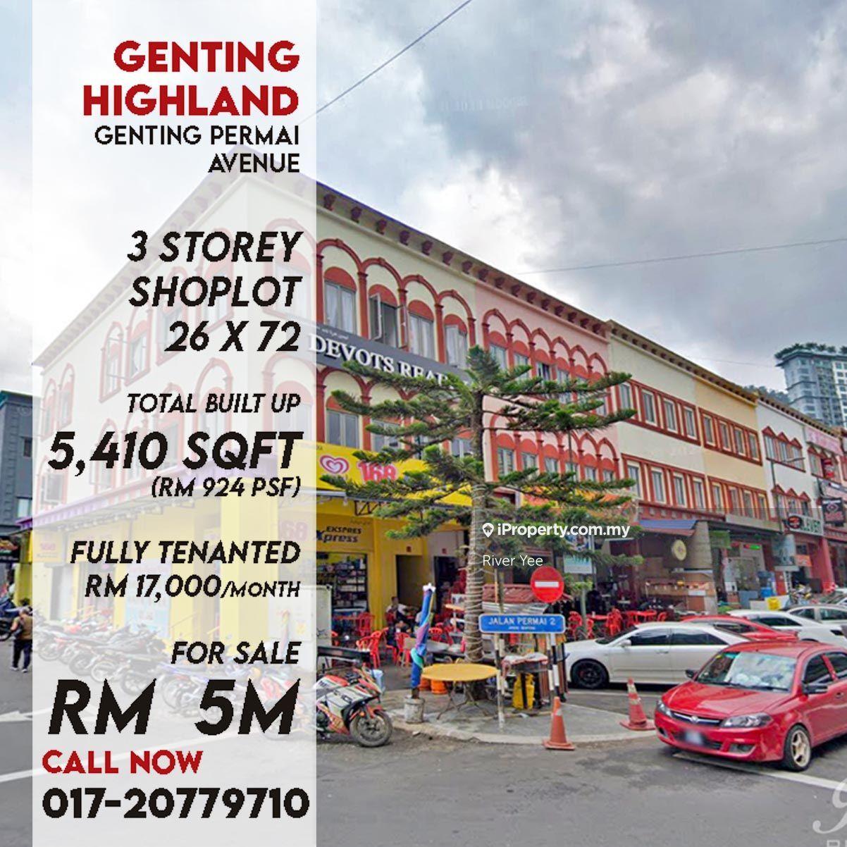 Genting Permai Avenue 3 Storey Shoplot near Gohtong Jaya