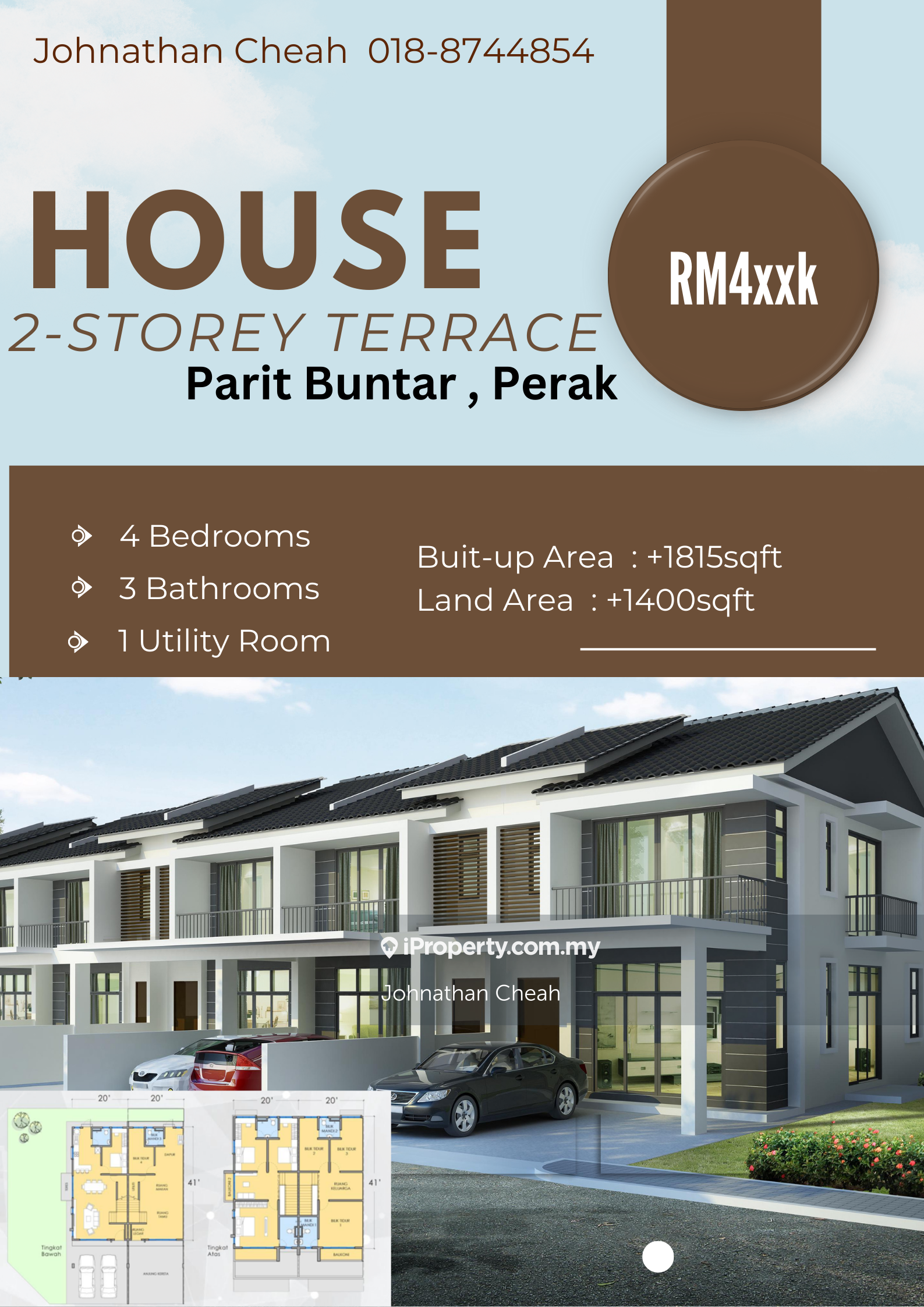 Prime Location Double Storey Parit Buntar For Sale