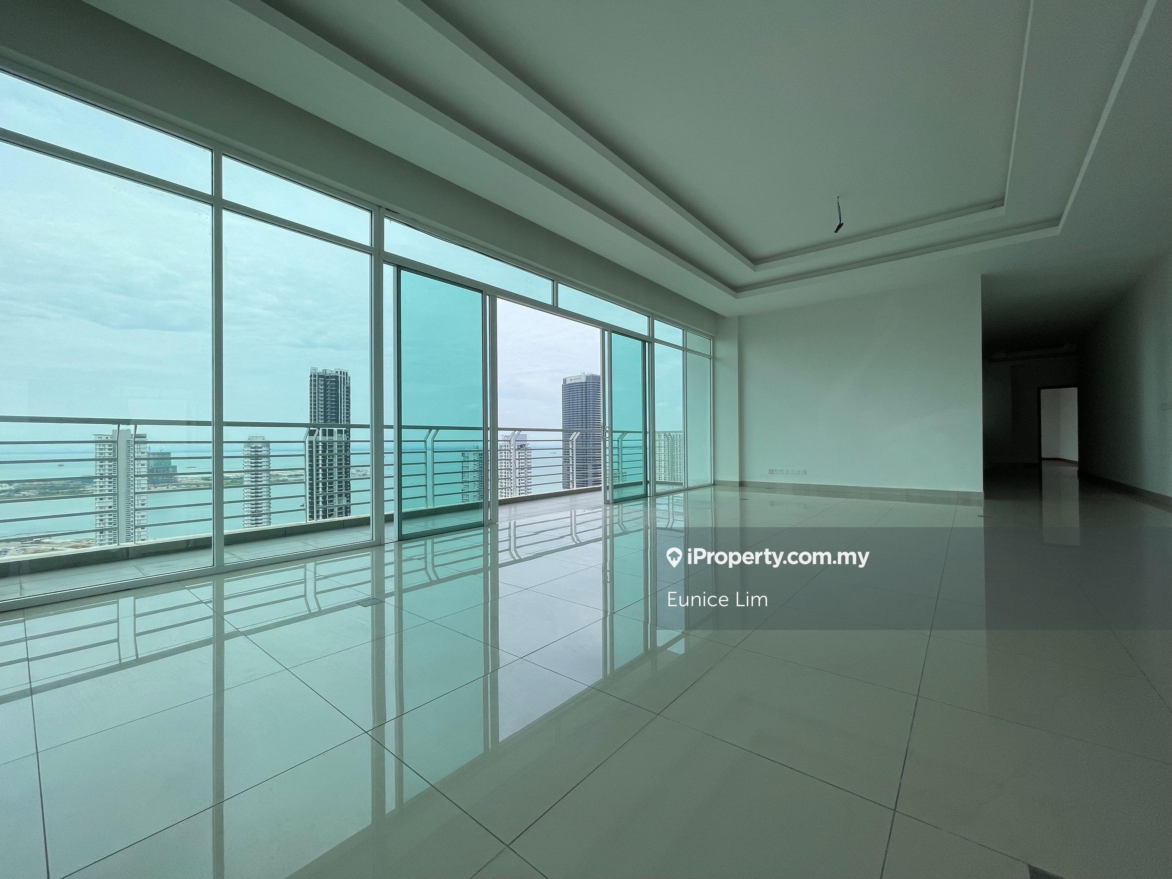 Penthouse for sales in Pulau Tikus. 360 degree of Penang view