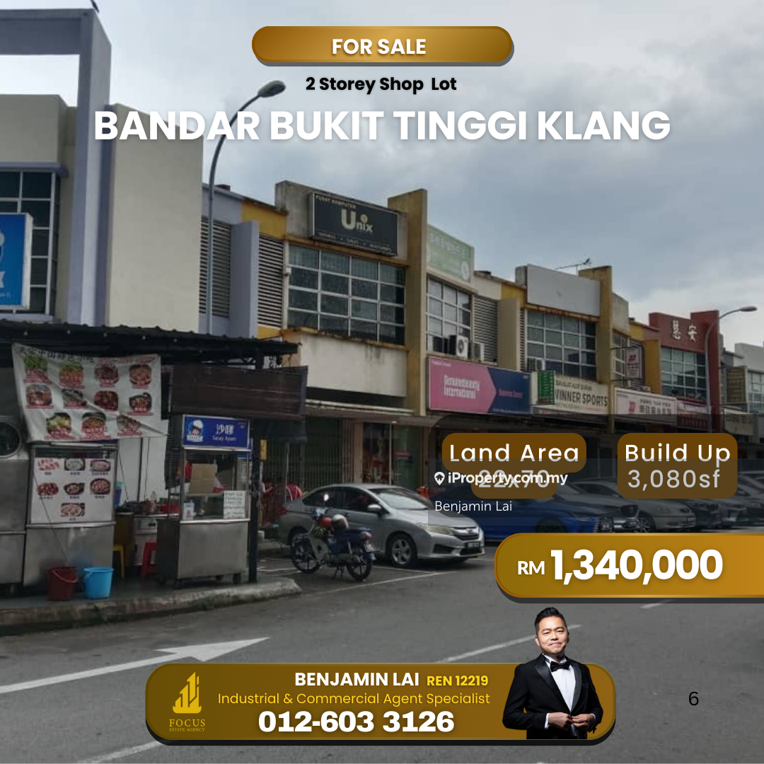 Bandar Bukit Tinggi, Klang 2 Storey Shop For Sale