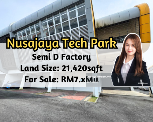 Nusajaya Tech Park (Yellow), Semi D Factory, Land Size: 21,420 sqft