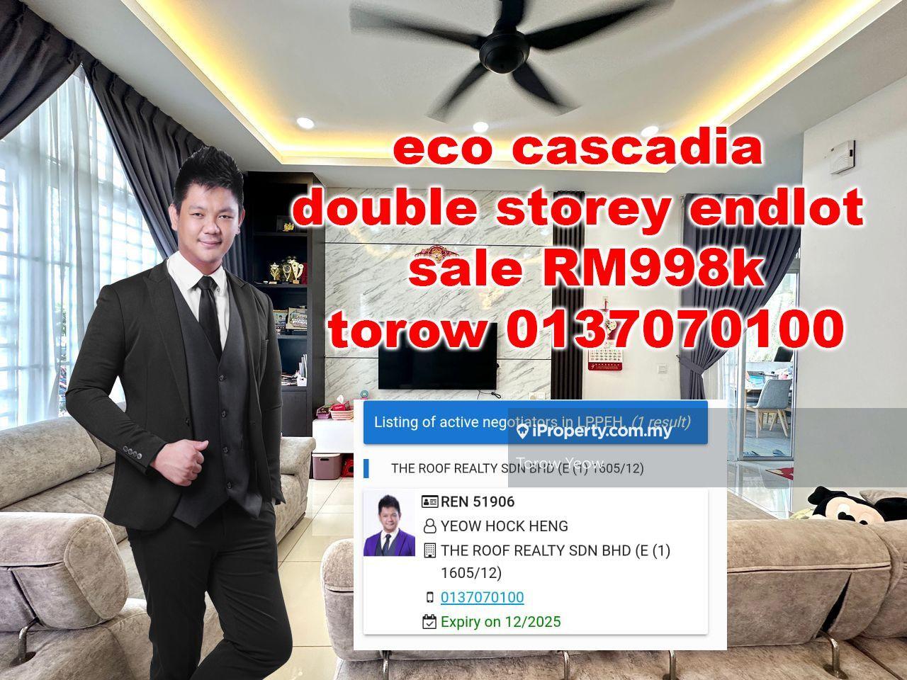 Setia eco cascadia double storey endlot