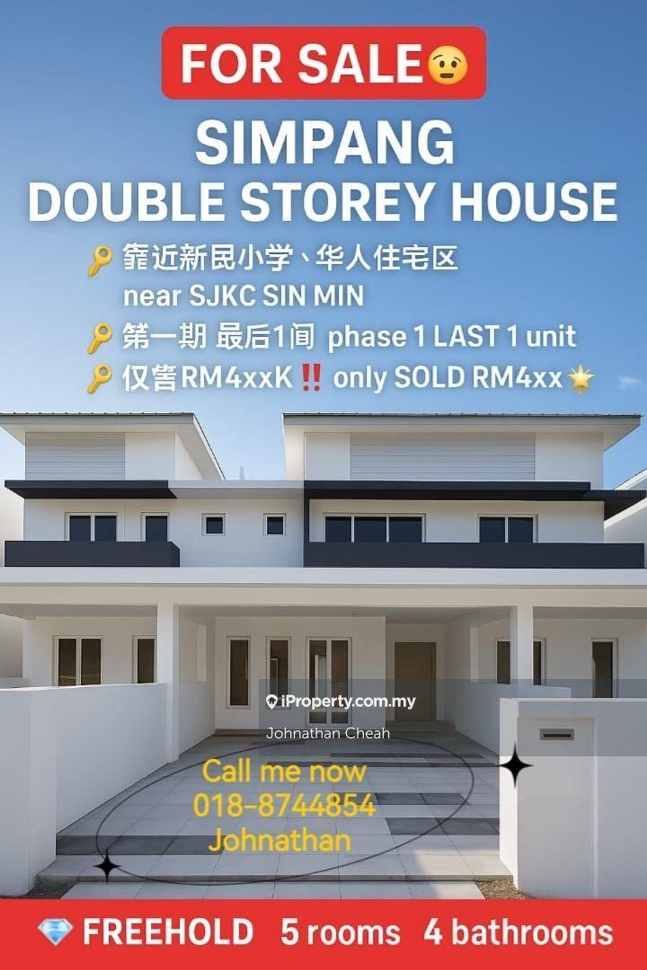 Prime Location Simpang Freehold Modern design Double Storey House