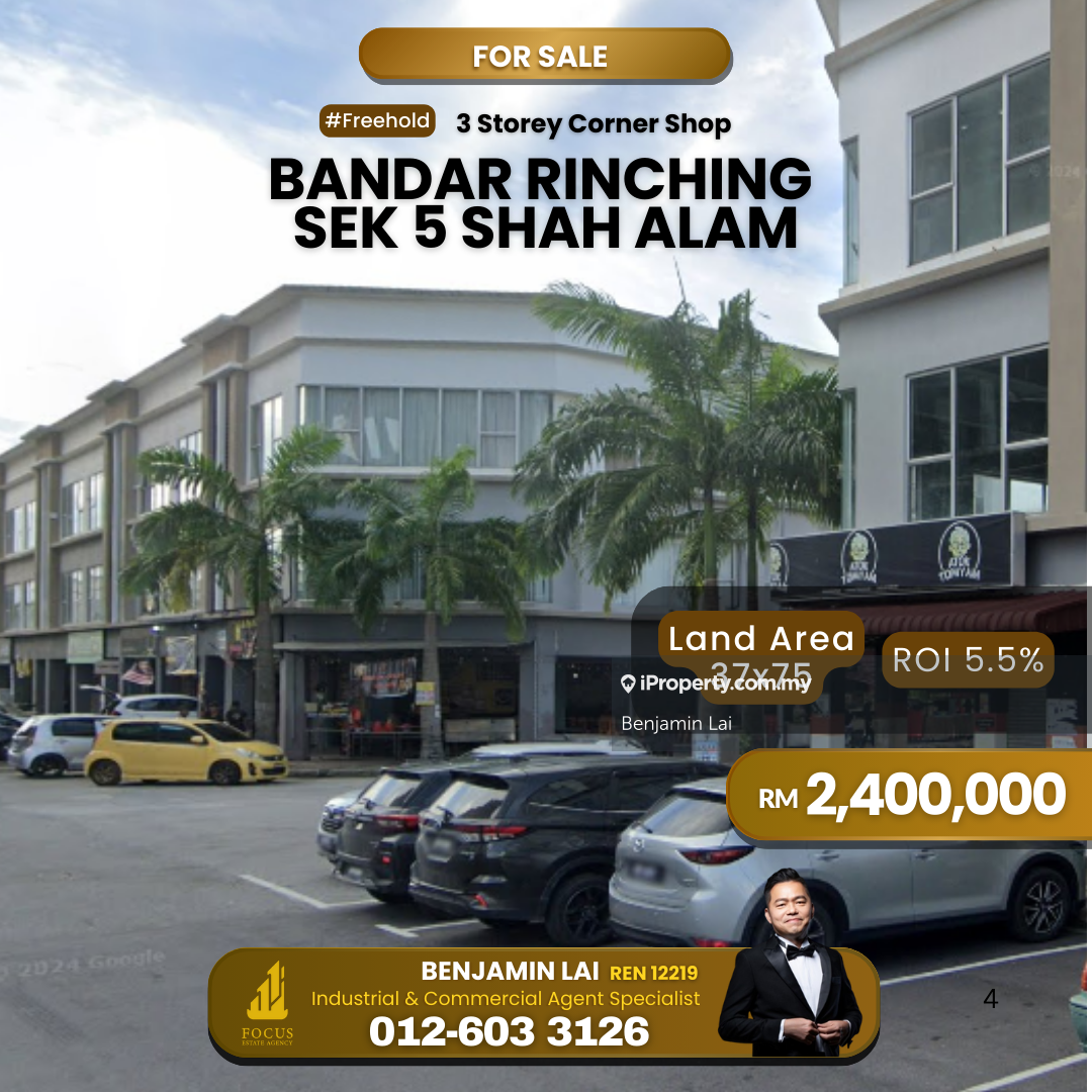 Bandar Rinching Sek 5, Semenyih 3 Storey Shoplot (Corner)For Sale