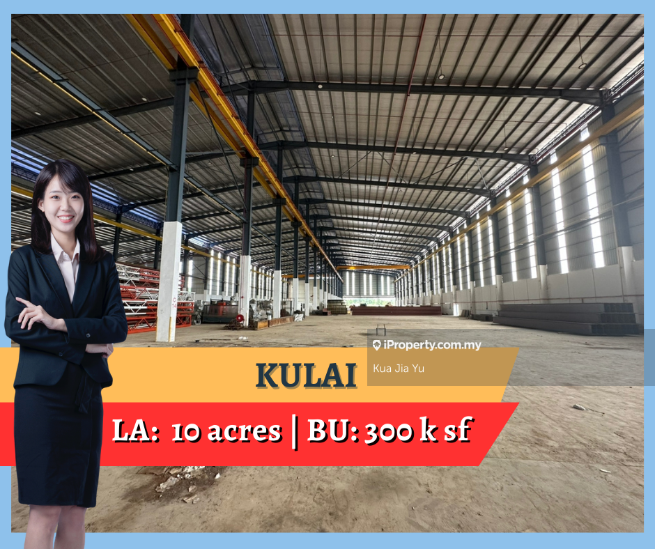 Kulai 10 acres Detached Factory 300k Bua