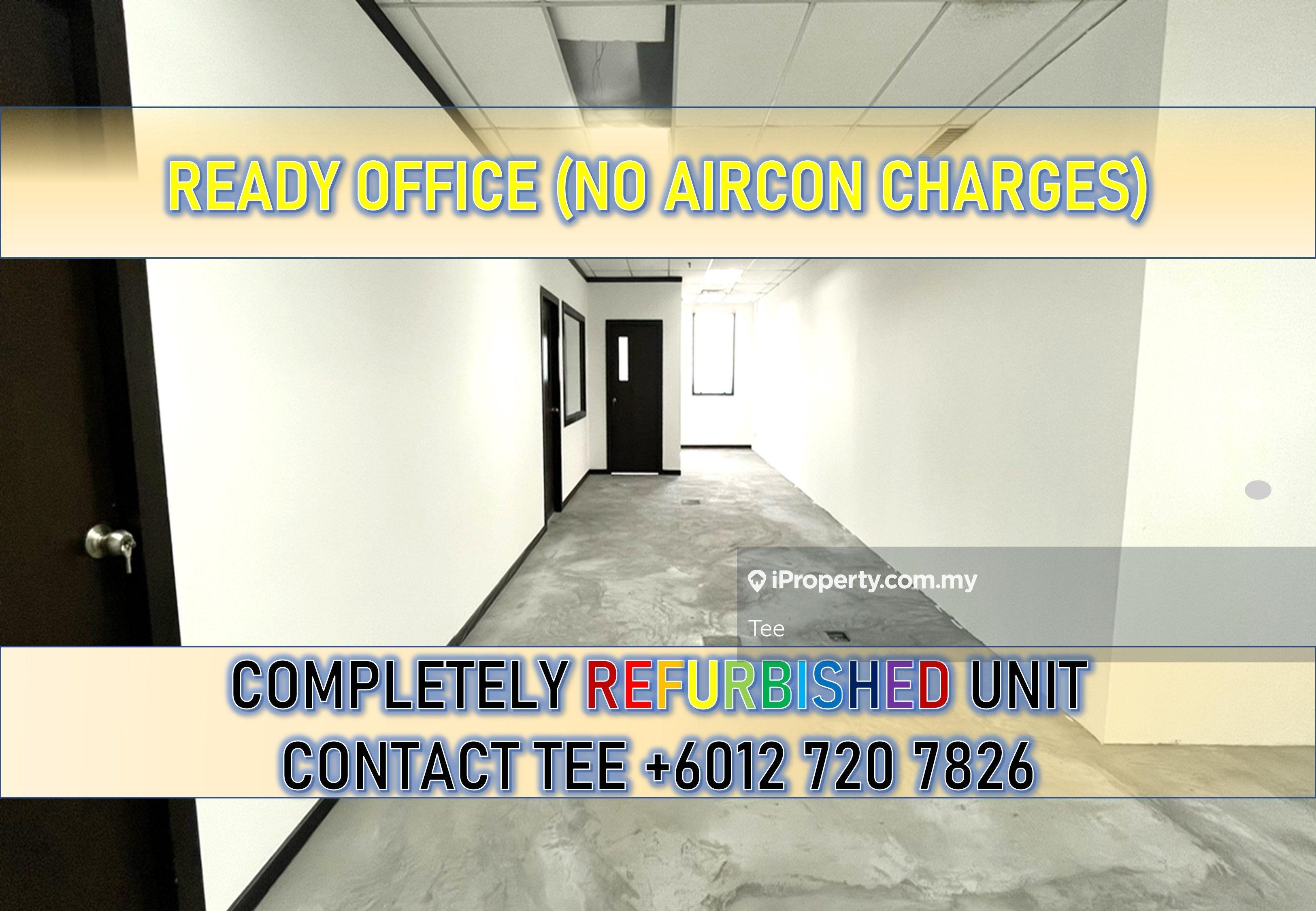 Menara Zurich Ready Office, no Aircon Charges