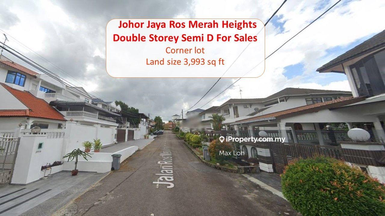 Johor Jaya, Double Storey Semi D Corner , Land 3,993 Sqf