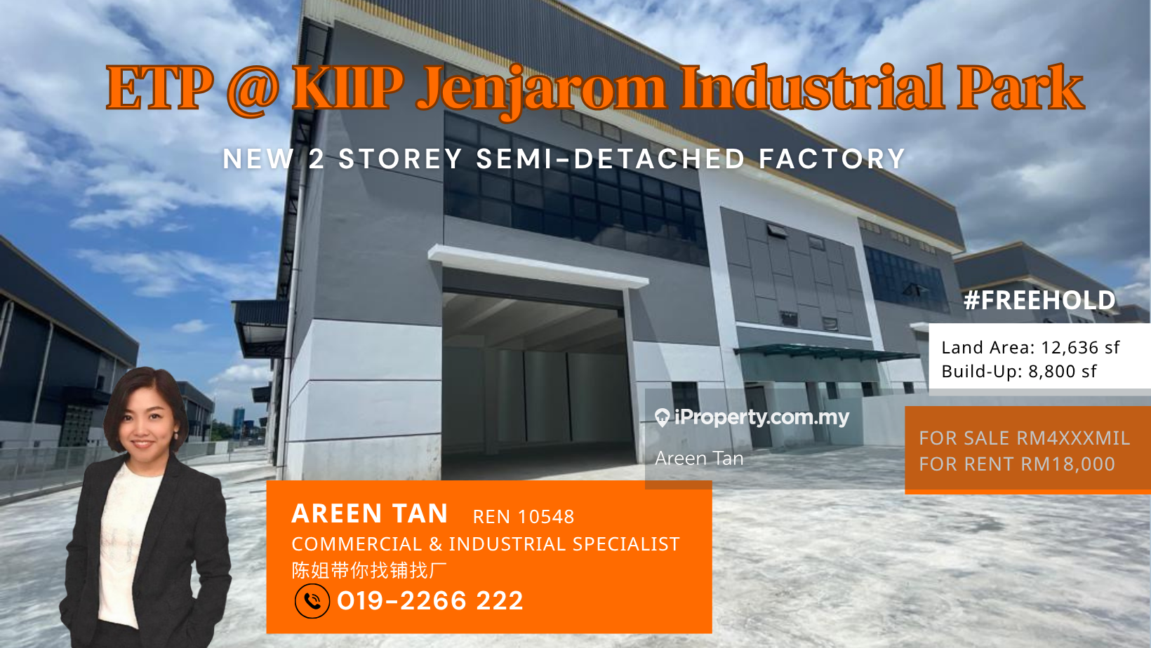 Etp Jenjarom Industrial Park Cluster Semi-D Factory New Freehold