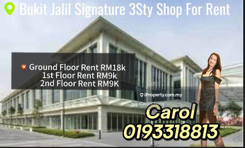Bukit Jalil Signature Shop 3 storey For Rent