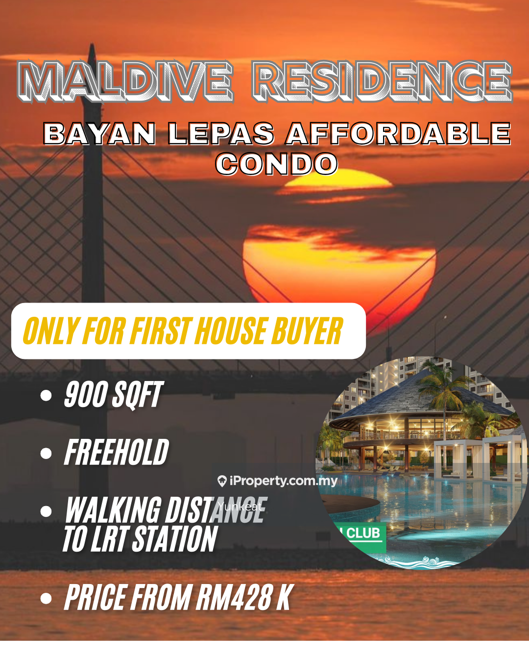 Maldives condominium at Bayan Lepas for Sales 428k First house buyer