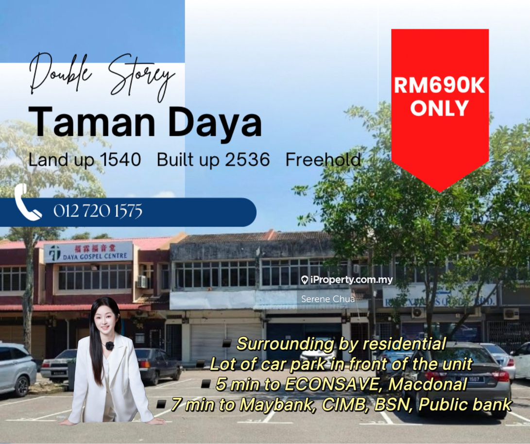 Double Storey Shop For Sale Good for Investment