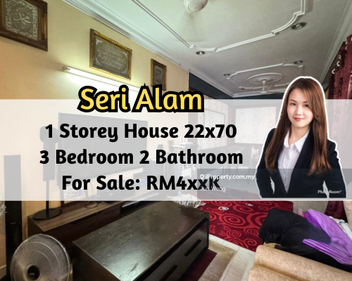 Seri Alam, 1 Storey House 22x70, 3 Bedroom 2 Bathroom, Intermediate