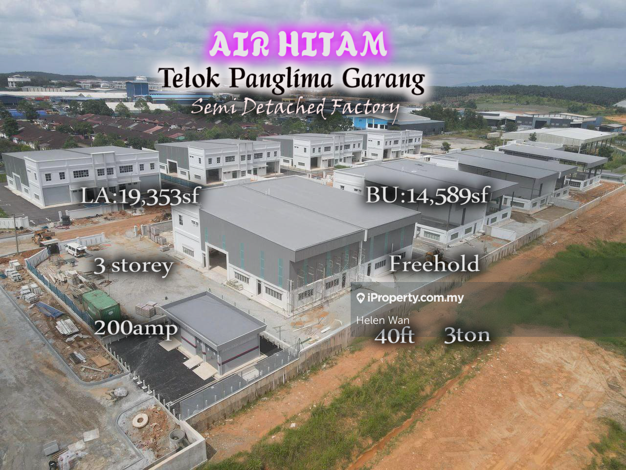 Air Hitam Telok Panglima Garang Freehold Semi Detached Factory