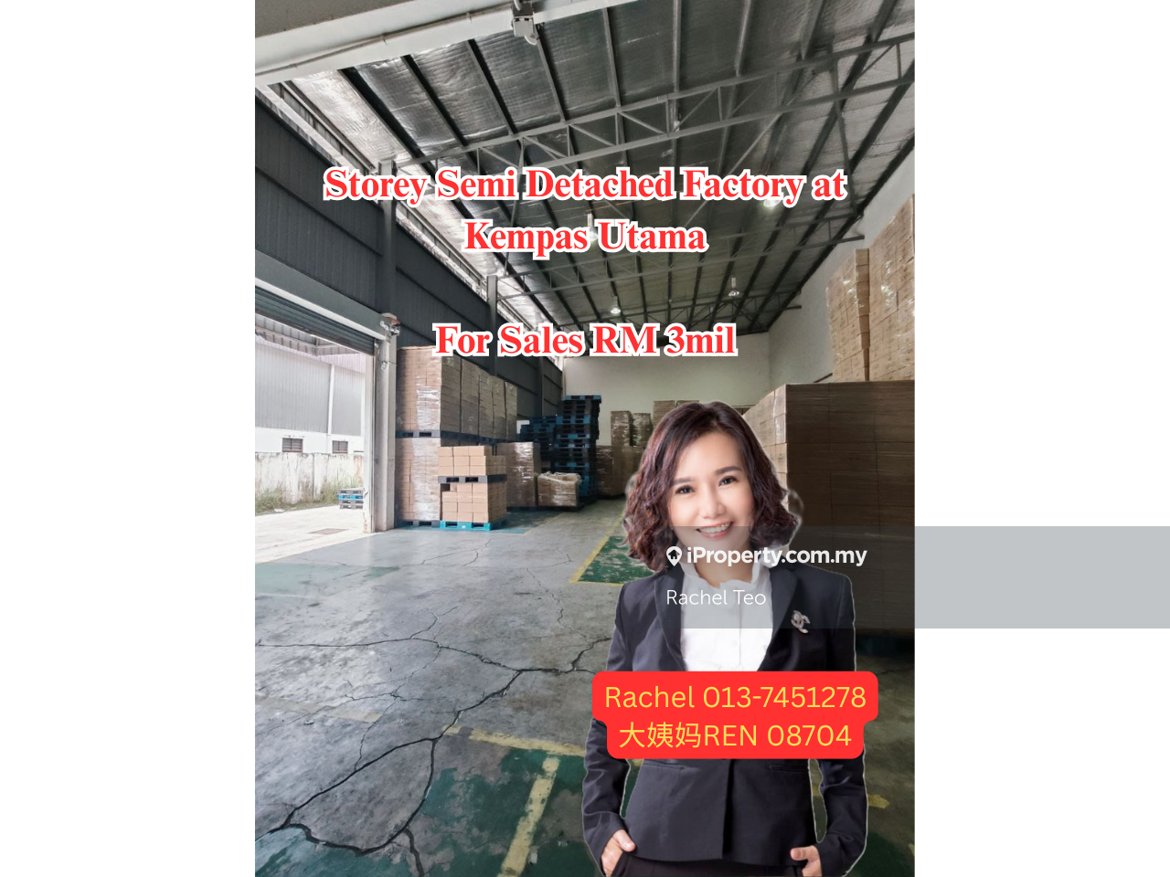 Storey Semi Detached Factory at Kempas Utama