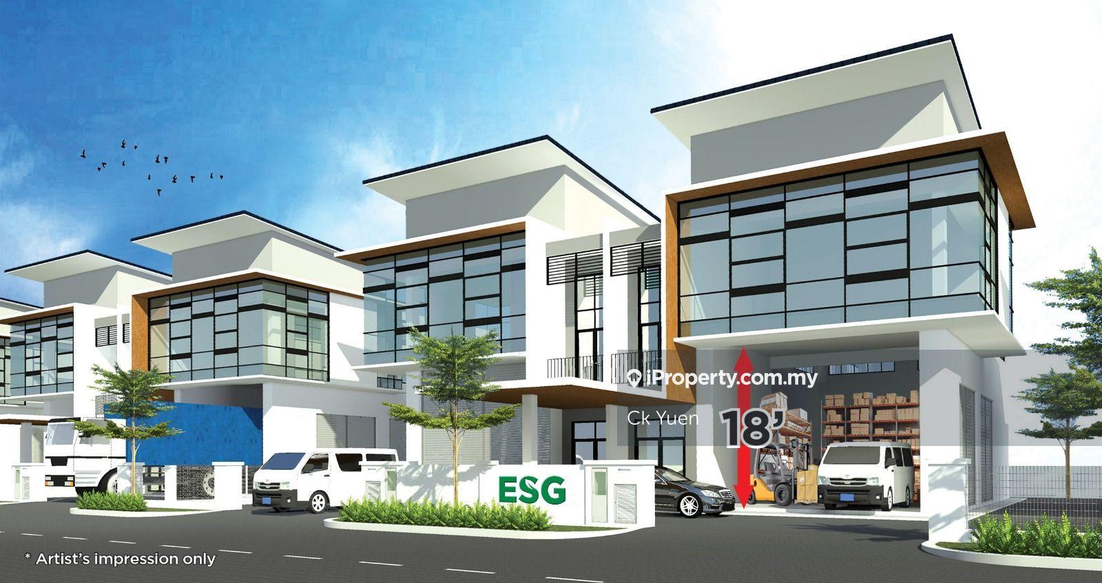 New modern design factory for sale with private parking & extra land