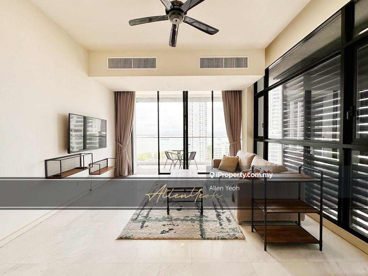 Setia v residence 1379sqft balcony seaview, furnished gurney drive