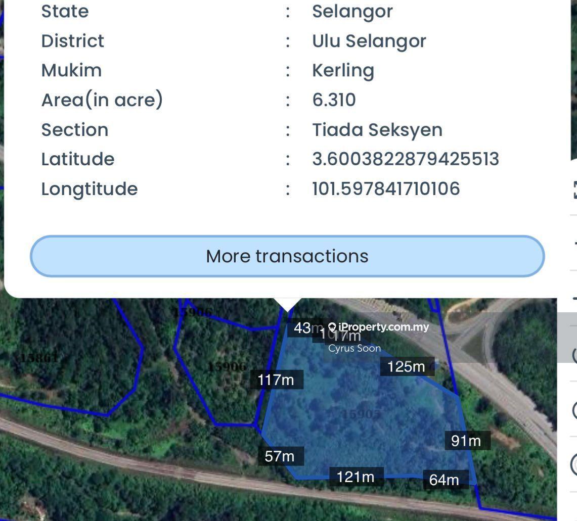 6acre freehold heavy industrial land for sale kerling selangor 
