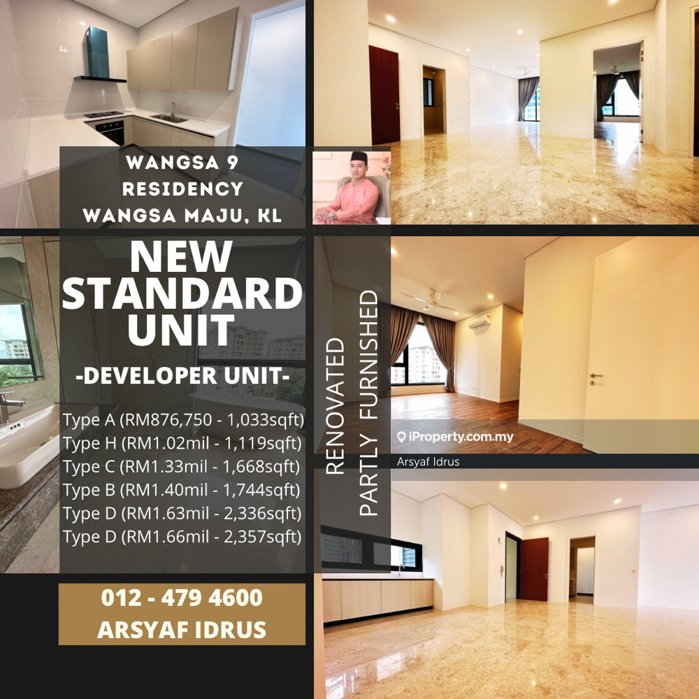 Brand New Standard Unit. Developer Unit. Fully Renovated & Furnished.