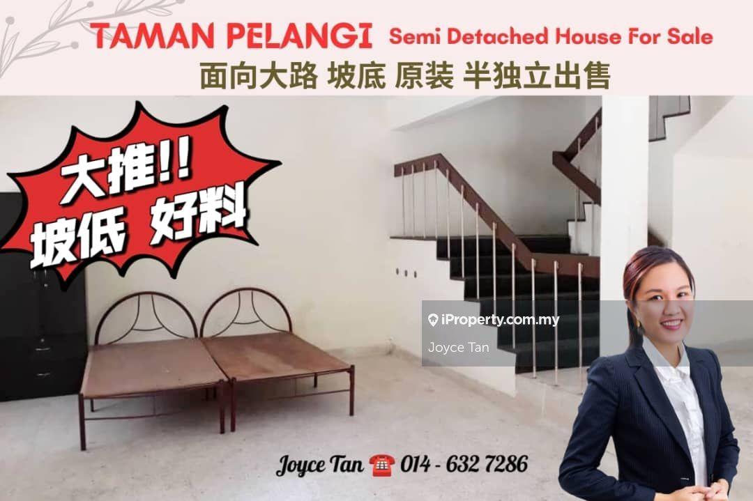 Super Cheap - Jb town, Pelangi ( Facing Mainroad )- 42 x 106 Semi D 