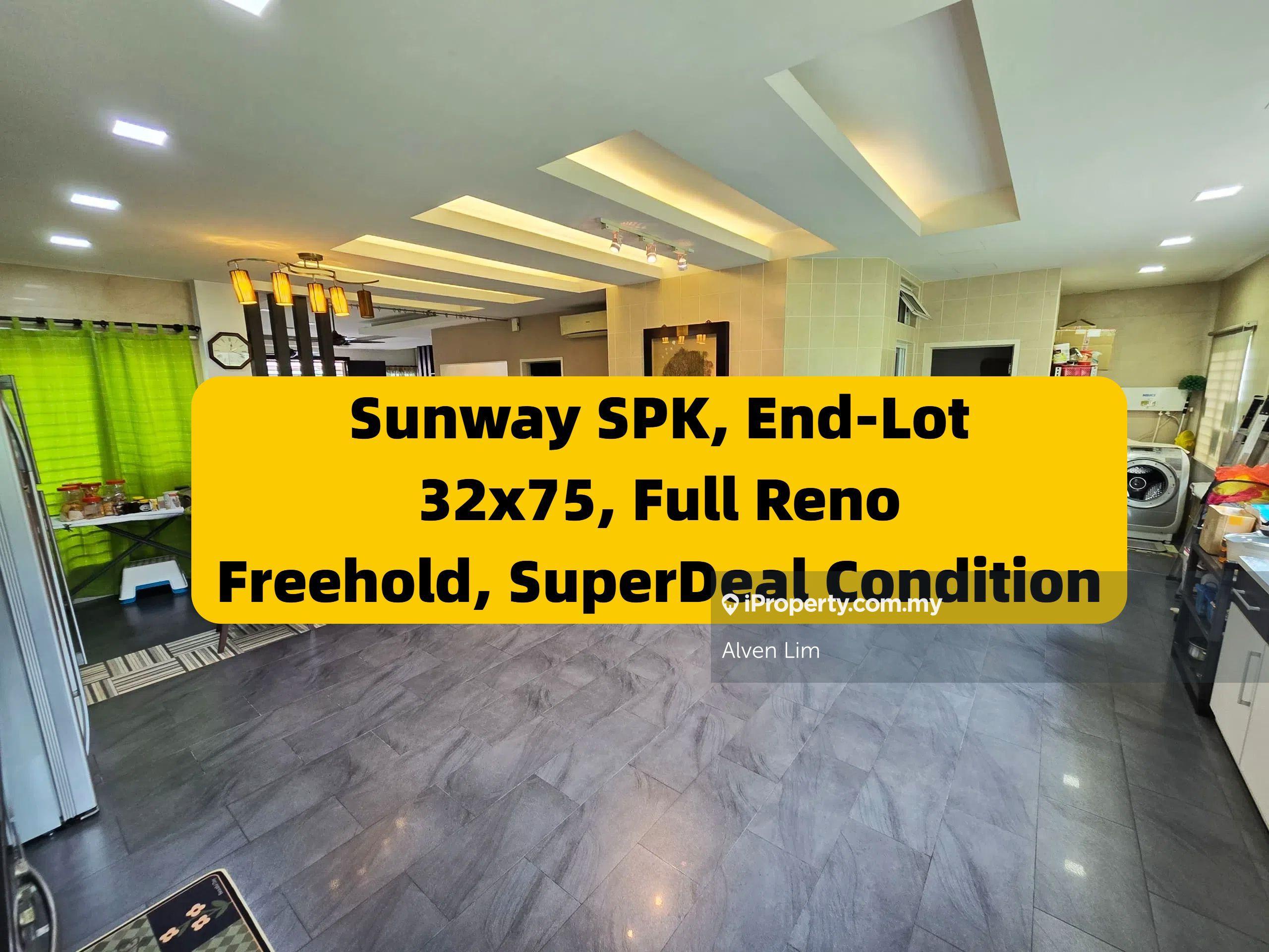 Sunway Spk, End Lot, 32x75, Full Renovation, North Direction