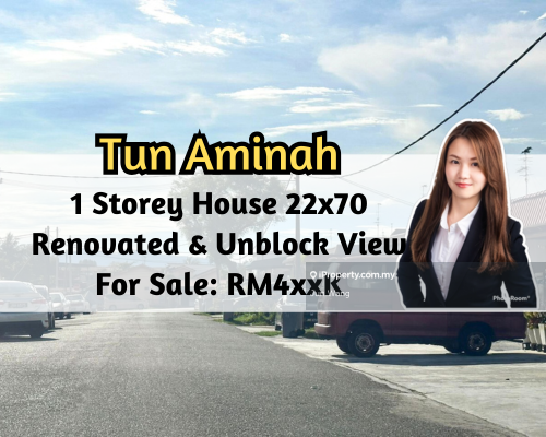 Tun Aminah, 1 Storey House 22x70, Renovated, Unblock View, 3 Bedroom
