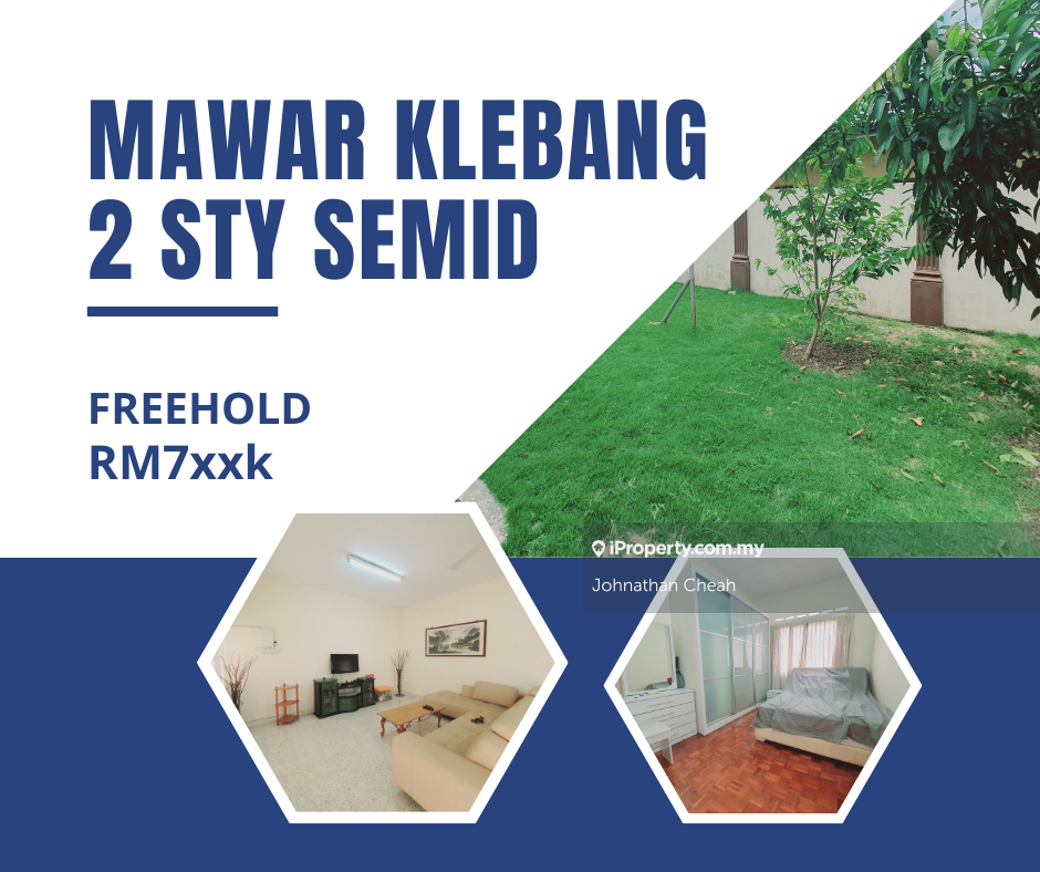 Below Bank Value Freehold 2 Sty Semi D Original House Mawar Klebang