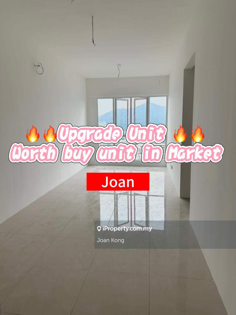 Bare unit upgrade unit nice city view near queensbay gelugor sungaidua